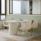 Glam Double Pedestal Dining Table Stone Table for Dining Room Clearhalo 'Dining Tables & Seating' 'Dining Tables' 'dining_table' 'furn' 'furn_dining_table' 'Furniture' 'Kitchen & Dining Furniture' 1200x1200_2d9283d0-c5e1-43b7-ad98-6f2b0f47a424