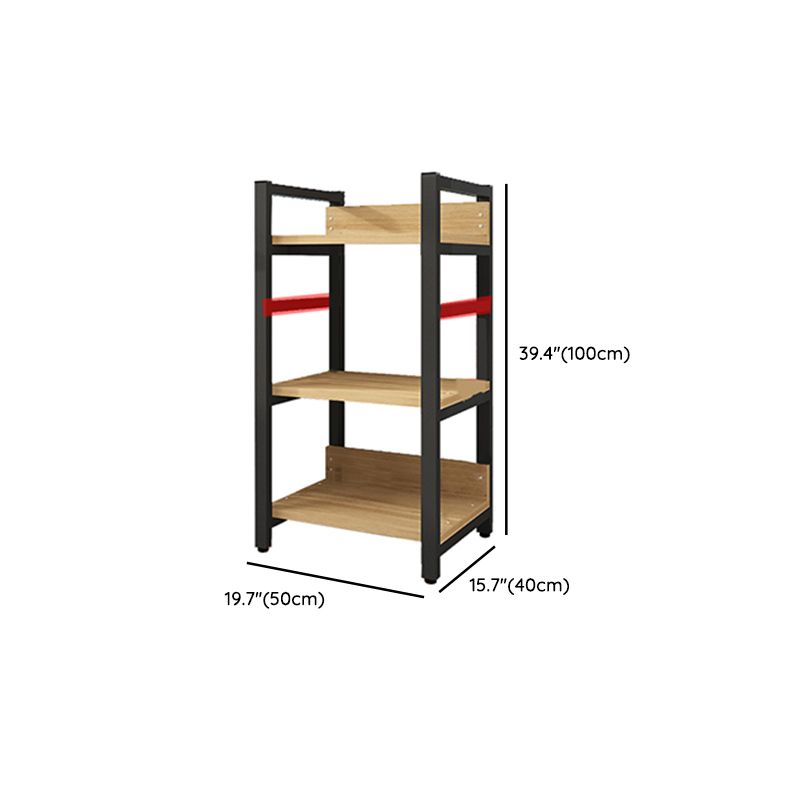 Libreria scandinava aperta con gli scaffali per l'ufficio di casa