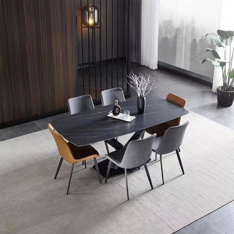 Simplicity Style Furniture Rectangle Stone Dining Room Table for Kitchen