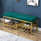 Glam 14" W Seating Bench Cushioned Rectangle Shoe Storage Entryway and Bedroom Bench Clearhalo 'Benches' 'Chairs & Seating' 'furn' 'furn_benches' 'Furniture' 'Living Room Furniture' 1200x1200_2d92d245-d679-4aef-94e8-69dadebe7e7e