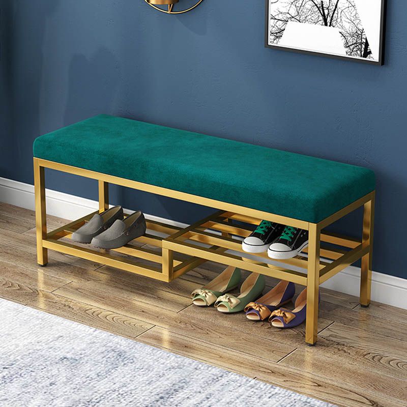Glam 14" W Seating Bench Cushioned Rectangle Shoe Storage Entryway and Bedroom Bench Clearhalo 'Benches' 'Chairs & Seating' 'furn' 'furn_benches' 'Furniture' 'Living Room Furniture' 1200x1200_2d92d245-d679-4aef-94e8-69dadebe7e7e