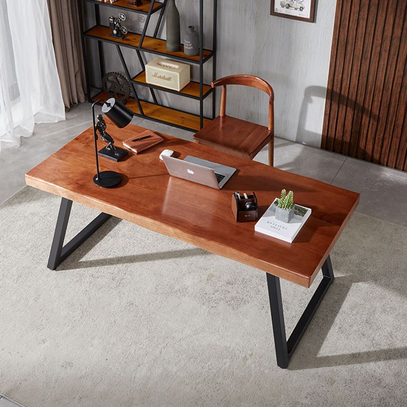 Solid Wood Industrial Dining Table Set 1/2/5/7 Pieces Brown Dinette Set for Home