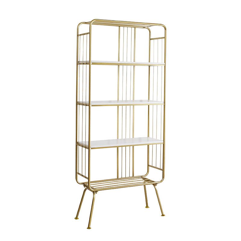 Libreria da 12 "w metal telaio moderna libreria di archiviazione aperta nera / oro