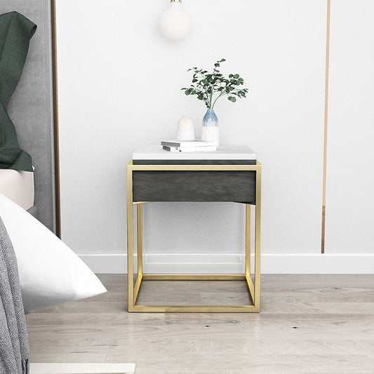 Accento di pietra comodino comodino contemporaneo mobile per camera da letto