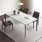 Contemporary Sintered Stone Dining Table Rectangle Table with Metal Legs for Home Use Clearhalo 'Dining Tables & Seating' 'Dining Tables' 'dining_table' 'furn' 'furn_dining_table' 'Furniture' 'Kitchen & Dining Furniture' 1200x1200_2d98cff6-bec8-4315-a731-5154d719f206