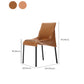 Contemporary Side Chair Leather Armless Dining Chair for Dining Room