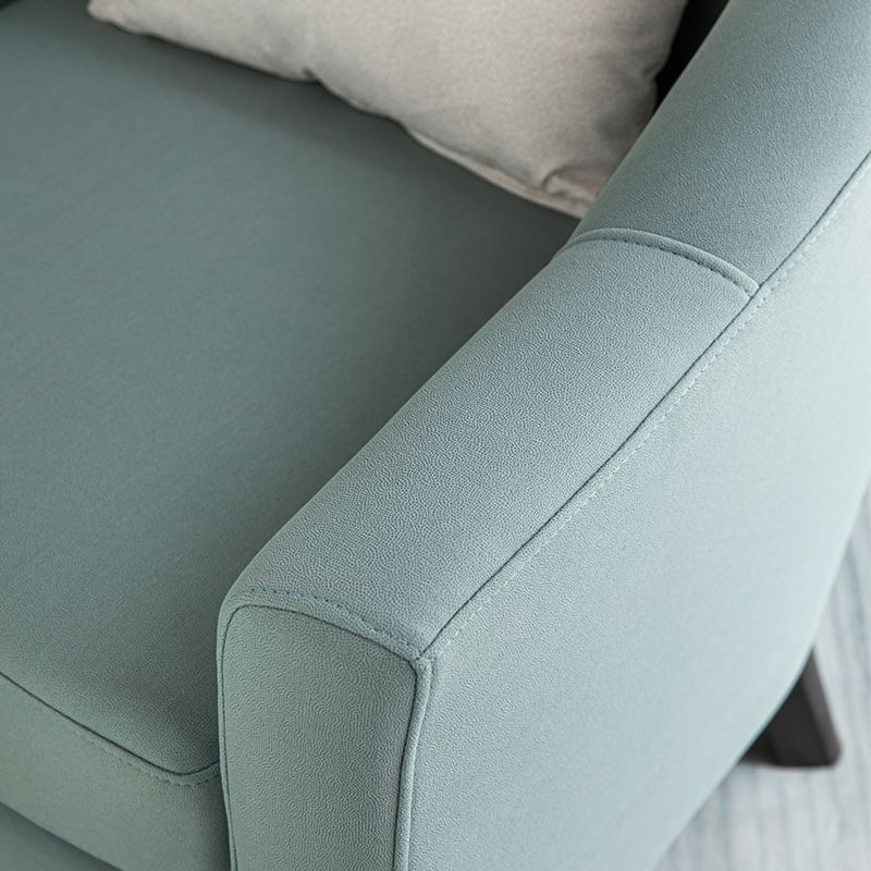 26.77" L * 27.55" W * 32.67" H Bonded Leather Barrel Accent Chair Sloped Arms Barrel Chair Clearhalo 'Accent Chairs' 'accent_chairs' 'Chairs & Seating' 'furn' 'furn_accent_chairs' 'Furniture' 'furniture_accent_chairs' 'Living Room Furniture' 1200x1200_2d9a28e2-1c67-499b-a0c3-eb7079464a92