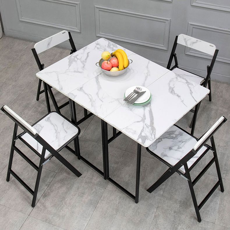 Modern Style Traditional Height Dining Set with Removable Leaf Table and Trestle Base Clearhalo 'Dining Room Sets' 'Dining Tables & Seating' 'dining_room_set' 'Furniture' 'furniture_dining_room_set' 'Kitchen & Dining Furniture' 'kitchen&dining_furn' 'kitchen' 1200x1200_2d9afe02-1795-4170-b4a4-3b44b2a3a636