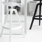 Modern Indoor Bar & Counter Stool Low Back Plastic Footrest Dining Stool