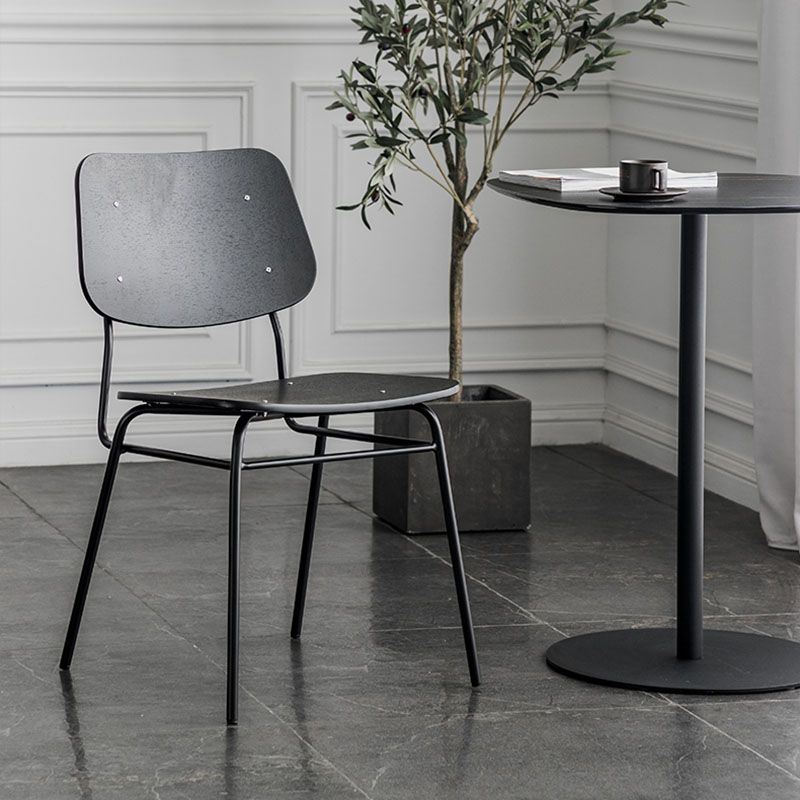 Industrial Style Open Back Armless Dining Chairs Wooden Dining Chairs for Home Clearhalo ' kitchen&dining_furn' 'Dining Chairs' 'Dining Tables & Seating' 'dining_chair' 'furn' 'furn_dining_chair' 'Furniture' 'furniture_dining_chair' 'Kitchen & Dining Furniture' 'kitchen' 1200x1200_2d9bf219-33ab-4aa7-9075-c71a3c5588b7