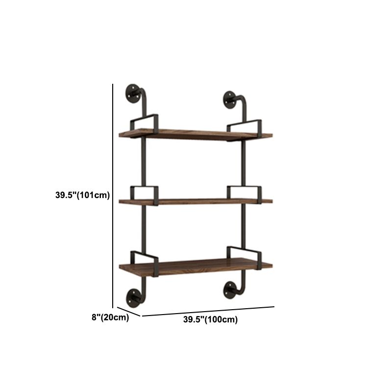 7.87 "W boekenplank industriële stijl muur gemonteerde boekenkast voor thuisstudieruimte
