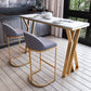 White Glam Style Bar Table in Faux Marble and Metal Bar Table for Dining Room Clearhalo 'Bar Furniture' 'Bar Tables' 'bar_tables' 'furn' 'furn_bar_tables' 'Furniture' 'furniture_bar_tables' 'Kitchen & Dining Furniture' 1200x1200_2d9f5d01-5a0a-47df-b3a0-50108135184d