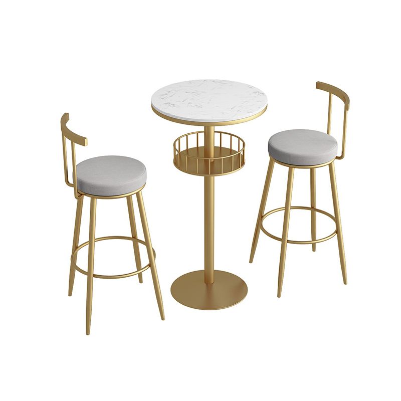 42-inch Height Cocktail Bar Table Modern Metal Base Bar Height Storage Table Clearhalo 'Bar Furniture' 'Bar Tables' 'bar_tables' 'furn' 'furn_bar_tables' 'Furniture' 'furniture_bar_tables' 'Kitchen & Dining Furniture' 'kitchen&dining_furn' 'kitchen' 1200x1200_2d9f6125-d26e-47cc-9e0f-a30abbfff770