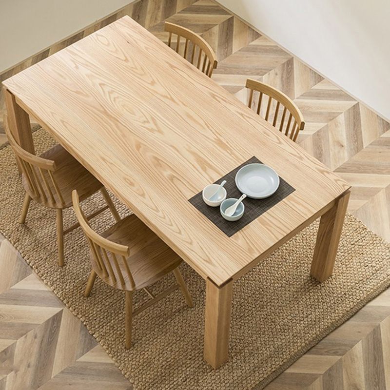 Mobili contemporanei 1/4/5 mobili rettangolo in legno massiccio set in naturale