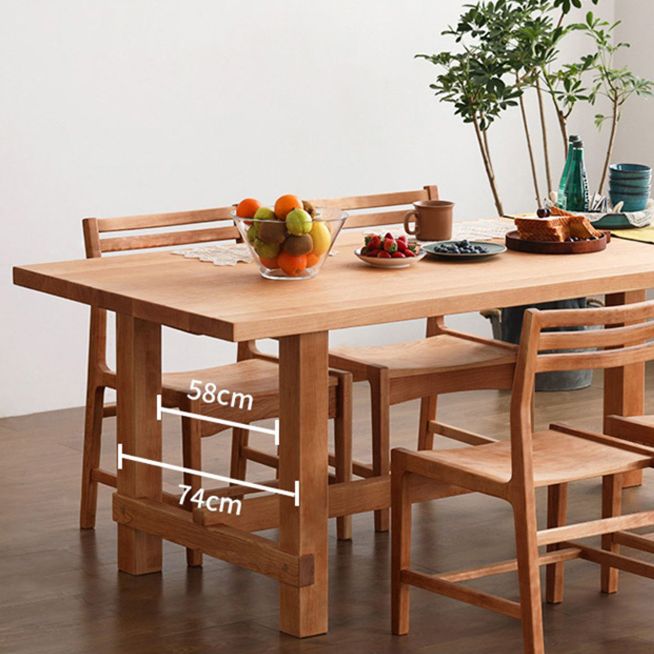 Modern Rectangle Wood Dining Table Solid Wood Base for Dining Room Clearhalo 'Dining Tables & Seating' 'Dining Tables' 'dining_table' 'furn' 'furn_dining_table' 'Furniture' 'Kitchen & Dining Furniture' 1200x1200_2da02ec1-2c16-4cbf-8137-506be02162cf