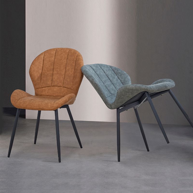 Nordic Style Kitchen Metal Dining Chair Wingback Dining Armless Side Chairs Clearhalo ' kitchen&dining_furn' 'Dining Chairs' 'Dining Tables & Seating' 'dining_chair' 'furn' 'furn_dining_chair' 'Furniture' 'furniture_dining_chair' 'Kitchen & Dining Furniture' 'kitchen' 1200x1200_2da0a09a-9630-4c0c-bff0-231d11fcc215