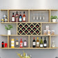 Wood Wall Mounted Modern Wine Rack Wine Stemware Holder for Kitchen