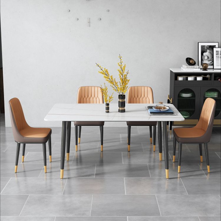 Metal Dining Room Side Chair Modern Style Parsons Armless Dining Chairs Clearhalo ' kitchen&dining_furn' 'Dining Chairs' 'Dining Tables & Seating' 'dining_chair' 'furn' 'furn_dining_chair' 'Furniture' 'furniture_dining_chair' 'Kitchen & Dining Furniture' 'kitchen' 1200x1200_2da11a54-e4b6-4c54-8ca2-e43735903255