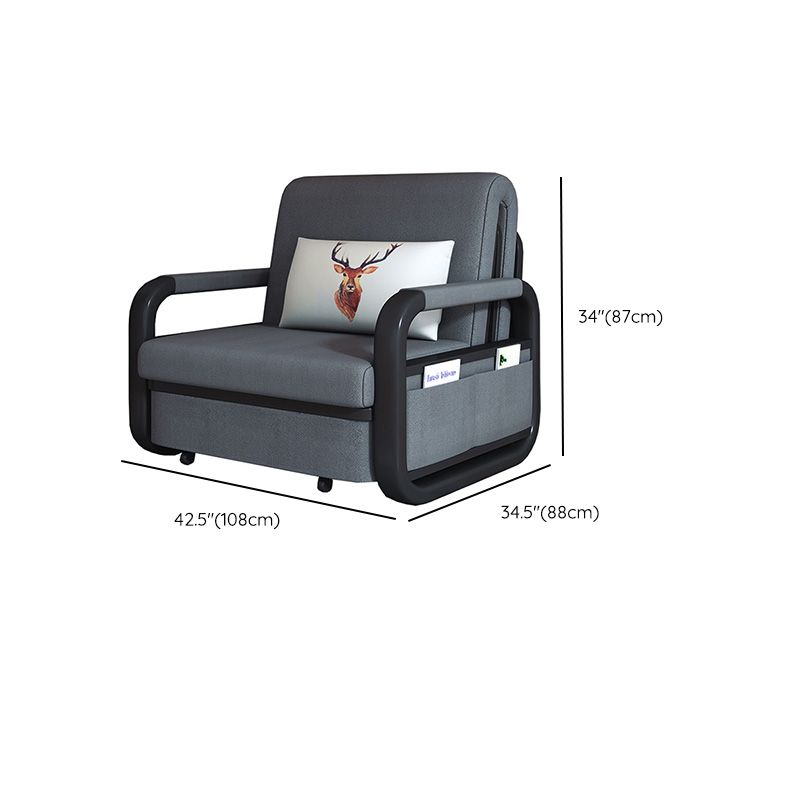 Canapé-lit à petit cuir en cuir en cuir avec canapé-lit scandinave rangement