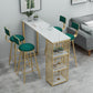 Glam Pub Height Dining Table Faux Marble Top Pub Table for Patio Use Clearhalo 'Bar Furniture' 'Bar Tables' 'bar_tables' 'furn' 'furn_bar_tables' 'Furniture' 'Kitchen & Dining Furniture' 1200x1200_2da3cb1f-2aa9-46cf-a392-06cd84e16d5e