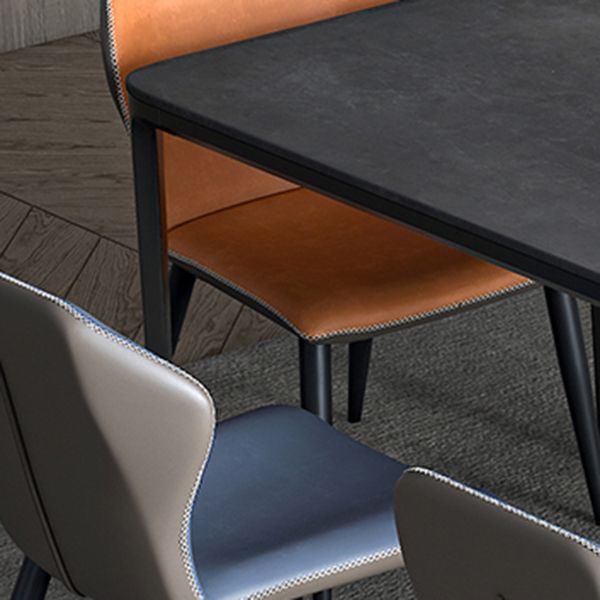 Contemporary Sintered Stone Rectangle Table Set 1/4/7 Pieces Dining Set Clearhalo 'Dining Room Sets' 'Dining Tables & Seating' 'dining_room_set' 'furn' 'furn_dining_room_set' 'Furniture' 'Kitchen & Dining Furniture' 1200x1200_2da53568-9461-4f8f-9515-a28d27999cca