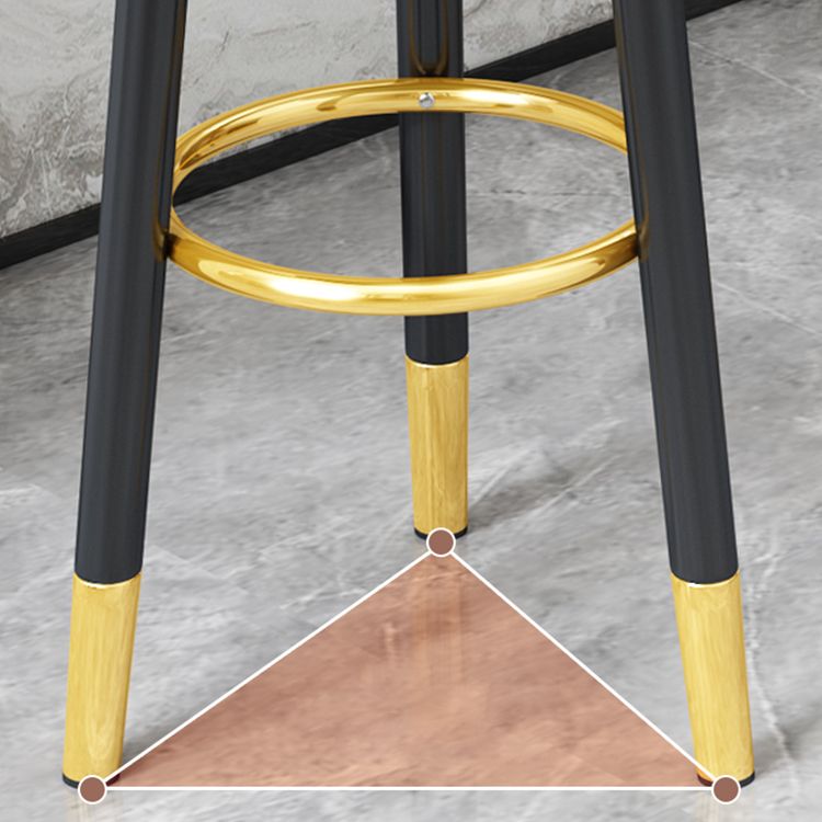 Scandinavian Home Backless Stool Matte Finish Upholstered Bar Stools Clearhalo 'Bar Furniture' 'Bar Stools' 'bar_stools' 'furn' 'furn_bar_stools' 'Furniture' 'furniture_bar_stools' 'Kitchen & Dining Furniture' 1200x1200_2da66016-a950-410d-9c57-22c1b552bdde