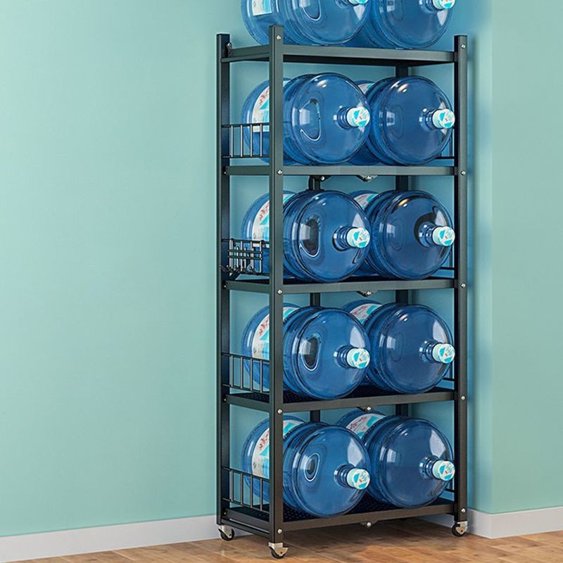 Foldable Bookcase Open Back Bookshelf with Casters for Study Room Office Clearhalo 'Bookcases' 'furn' 'furn_bookcases' 'Furniture' 'furniture_bookcases' 'Office Furniture' 1200x1200_2dad72d4-c862-4bd6-9c2d-aaa92cde3114