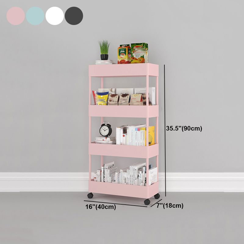 Contemporary Vertical Etagere Bookshelf with Metal Frame Plastic Bookshelf Clearhalo 'Bookcases' 'furn' 'furn_bookcases' 'Furniture' 'furniture_bookcases' 'kitchen' 'kitchen_bookcases' 'Living Room Furniture' 'Office Furniture' 1200x1200_2dad7a1d-3be4-44e4-bb81-ad71b276cd62