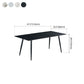 Industrial Style Rectangle Dining Table Stone Dinner Table with Metal 4 Legs Clearhalo ' dining_table' 'Dining Tables & Seating' 'Dining Tables' 'furn' 'furn_dining_table' 'Furniture' 'furniture_dining_table' 'Kitchen & Dining Furniture' 'kitchen&dining_furn' 'kitchen' 'kitchen_dining_table' 1200x1200_2dae3555-f440-4763-a161-e43114be2c7a