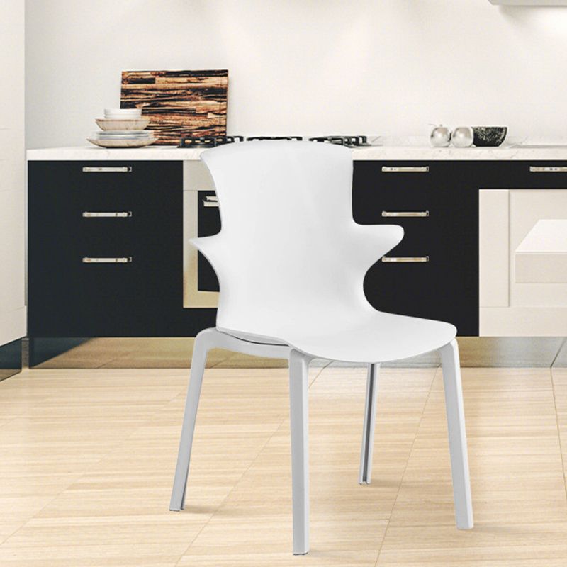 Sedia laterale impilamento in casa sedia da pranzo in plastica interna