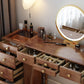 Tocador escandinavo con cajones de madera maciza contador de maquillaje