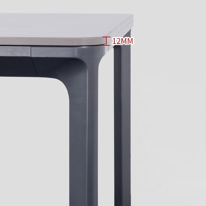 Rectangle Industrial Dining Table Sintered Stone Fixed Table with 4 Metal Legs Clearhalo ' dining_table' 'Dining Tables & Seating' 'Dining Tables' 'furn' 'furn_dining_table' 'Furniture' 'furniture_dining_table' 'Kitchen & Dining Furniture' 'kitchen&dining_furn' 'kitchen' 'kitchen_dining_table' 1200x1200_2db448d6-45ec-4b54-bae6-3830211d0e6c