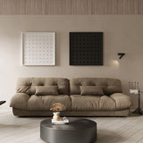 Brown Modern Armless Chesterfield Sofa with Bolster Pillows for Living Room, Apartment Clearhalo 'furn' 'furn_sofas' 'Furniture' 'furniture_sofas' 'Living Room Furniture' 'Sofa' 'sofas' 1200x1200_2db4965b-0f6e-4b9c-b2b5-76f43e32984b