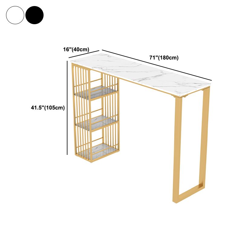 Glam 1/3/5 Pieces Bar Table Set Rectangle Stone Counter Table with Stools for Living Room Clearhalo 'Bar Furniture' 'furn' 'furn_home_bar_bar_sets' 'Furniture' 'Home Bars & Bar Sets' 'home_bar_bar_sets' 'Kitchen & Dining Furniture' 1200x1200_2db6f57d-cb32-4ffe-b6f9-87395f5697a6