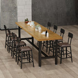 Cafe Modern Solid Wood Bistro Table Rectangle Footrest Trestle Pub Bar Table Clearhalo 'Bar Furniture' 'Bar Tables' 'bar_tables' 'furn' 'furn_bar_tables' 'Furniture' 'furniture_bar_tables' 'Kitchen & Dining Furniture' 'kitchen&dining_furn' 'kitchen' 1200x1200_2db85b4e-ef66-42ad-b3a4-40bf07fe2281