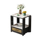 Frame Glam Style Side Table 21.6" Tall Stone Top Side Table with Storage Clearhalo 'Coffee & Accent Tables' 'End & Side Tables' 'end_side_tables' 'furn' 'furn_end_side_tables' 'Furniture' 'Living Room Furniture' 1200x1200_2dba0bbb-3af8-4c43-9d0b-0222a1aacfd5