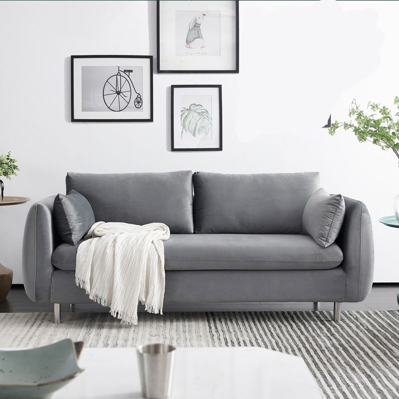 Loose Back Linen Sofa 3/4-Seater Square Arm Cushions Seating Clearhalo 'furn' 'furn_sofas' 'Furniture' 'furniture_sofas' 'kitchen' 'kitchen_sofas' 'Living Room Furniture' 'Sofa' 'sofas' 1200x1200_2dba2bf5-3a0d-4b5b-afbc-d97b8f925ce9