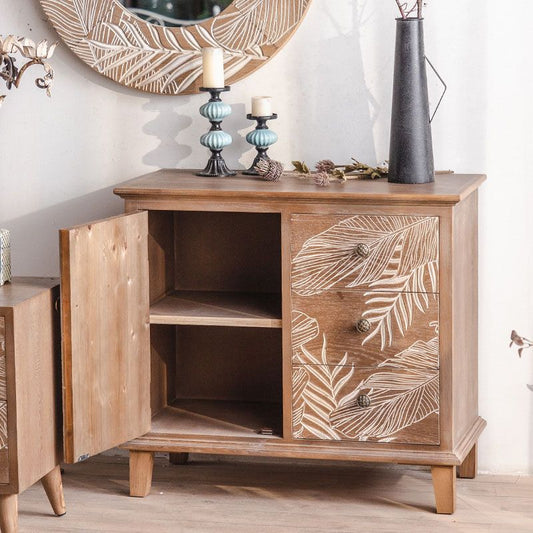 Modern Style Dresser Solid Wood Storage Chest with Drawers for Home
