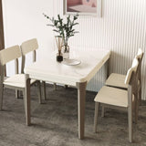 白い長方形のダイナーテーブルセット1/5ピースモダンなダイニングセット