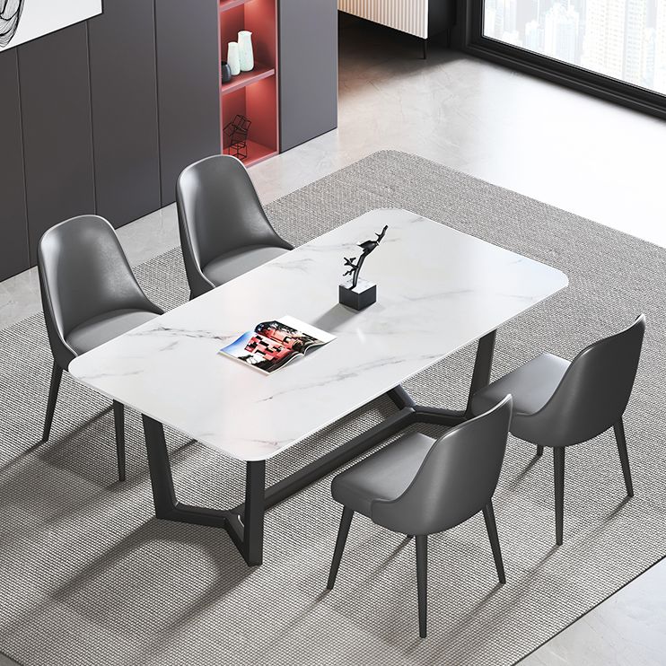 Modern 1/2/5/7 Pieces Rectangle Dining Set Sintered Stone Dining Table Set Clearhalo 'Dining Room Sets' 'Dining Tables & Seating' 'dining_room_set' 'furn' 'furn_dining_room_set' 'Furniture' 'furniture_dining_room_set' 'Kitchen & Dining Furniture' 'kitchen&dining_furn' 'kitchen' 1200x1200_2dbbf73d-db96-411e-a5f8-67de96ff3138