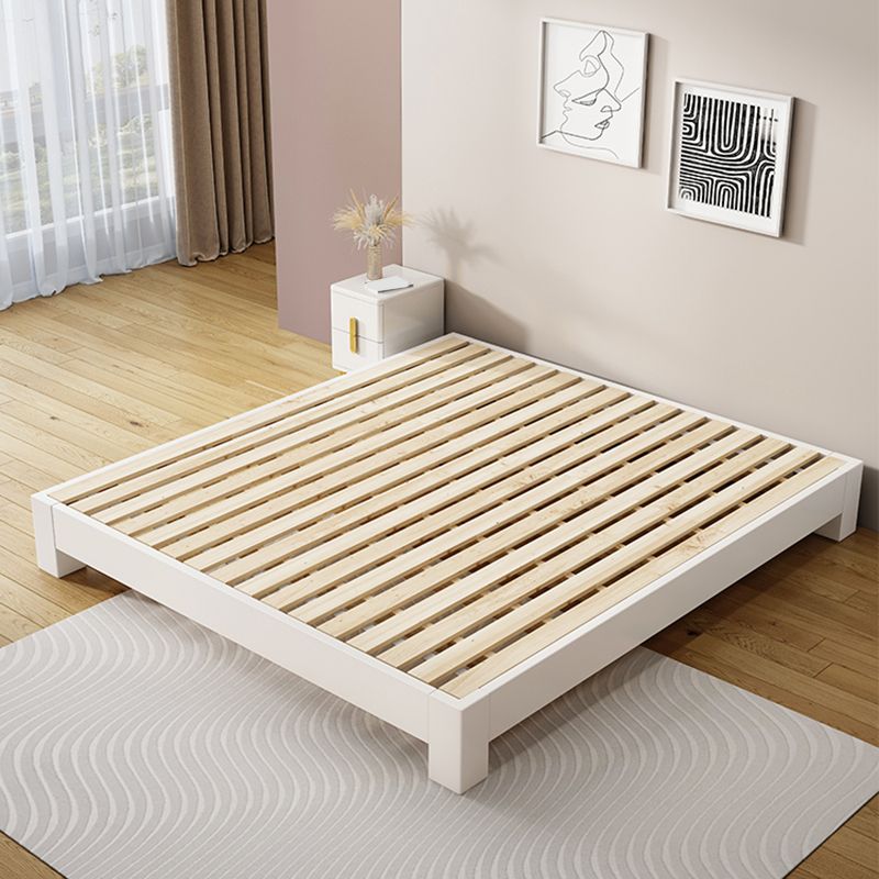 Scandinavian 9.84 " Tall Solid Color Wooden Platform Bed Frame Clearhalo 'Bedroom Furniture' 'Beds' 'furn' 'furn_beds' 'Furniture' 1200x1200_2dbce4f1-7198-4235-ae46-acc8fa2575ad