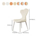 Chaise latéral simple moderne en faux cuir chaise de salle à manger sans bras avec base en métal