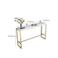 Glam Bar Height Table White Faux Marble Top Bistro Bar Table with Metal Base Clearhalo 'Bar Furniture' 'Bar Tables' 'bar_tables' 'furn' 'furn_bar_tables' 'Furniture' 'Kitchen & Dining Furniture' 1200x1200_2dbe53e3-8d86-4877-a9f2-ed8bf7abd58e