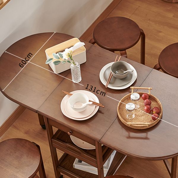 Mesa de comedor de mediados de siglo Mesa de comedor plegable de madera maciza, 51.6 "L x 23.6" W x 29.5 "H