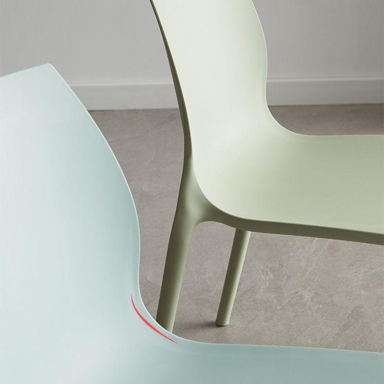 Plastic Scandinavian Dining Kitchen Room Side Chair Solid Back Chair Clearhalo 'Dining Chairs' 'Dining Tables & Seating' 'dining_chair' 'Furniture' 'furniture_dining_chair' 'Kitchen & Dining Furniture' 1200x1200_2dbee4dc-8c28-418f-93d1-d297df5c8678