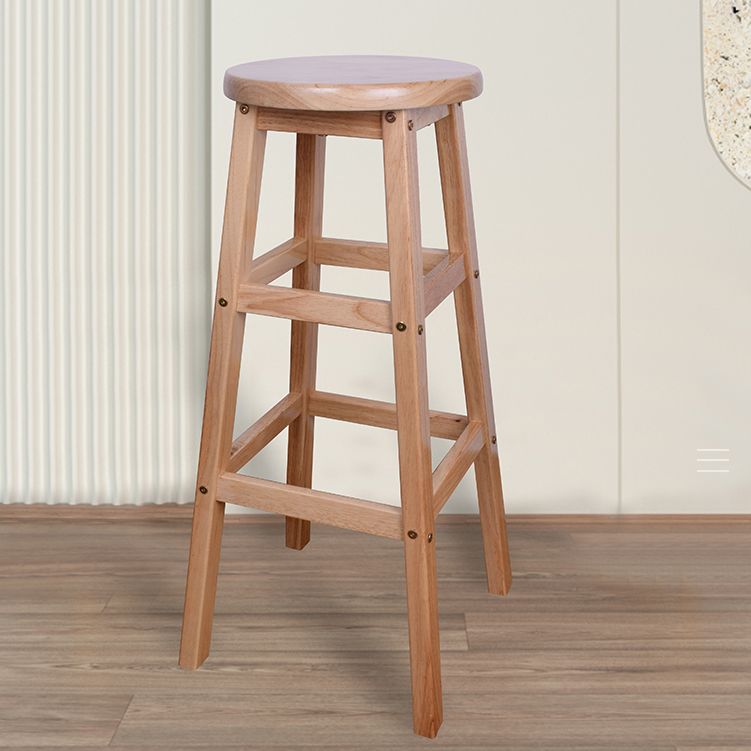 Modern Armless Backless Counter Stool Wood Bar Stool with Footrest Clearhalo 'Bar Furniture' 'Bar Stools' 'bar_stools' 'furniture_bar_stools' 'Kitchen & Dining Furniture' 'kitchen&dining_furn' 'kitchen' 'kitchen_furn' Furniture' 1200x1200_2dbfbea6-55b3-4204-b48a-674e011ee446