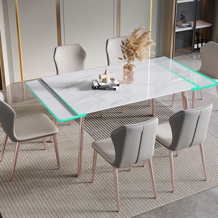 Luxury 1/4/5/7 Pieces Dining Set Sintered Stone Extendable Dining Table with Chairs Clearhalo 'Dining Room Sets' 'Dining Tables & Seating' 'dining_room_set' 'furn' 'furn_dining_room_set' 'Furniture' 'furniture_dining_room_set' 'Kitchen & Dining Furniture' 'kitchen&dining_furn' 'kitchen' 1200x1200_2dc07ef6-3fa3-4d8d-bd1d-e8c315996591