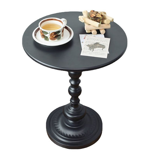 世紀半ば20.47 "丸い丸いトップサイドテーブルメタルペデスタルエンドテーブル