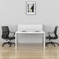 Chaise de bureau de style moderne, bras fixes à dossier moyen, chaise de travail ergonomique en maille