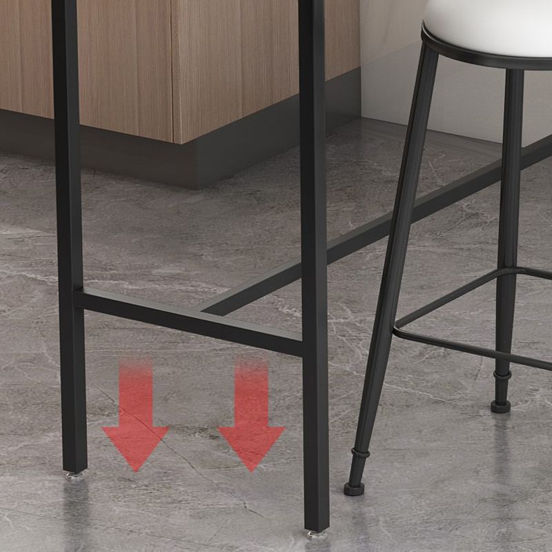 Mesa de comedor de acento de bistro de piedra moderna